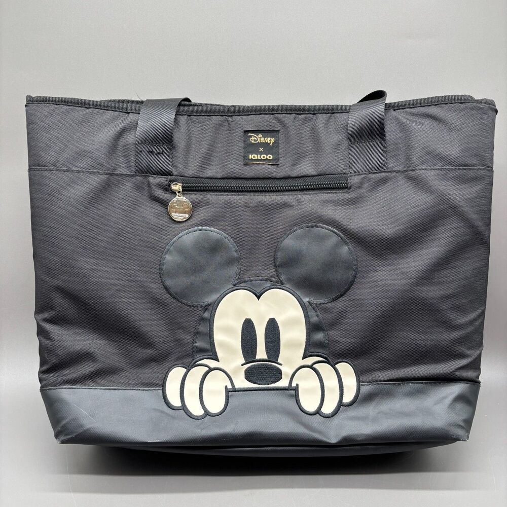 Disney x Igloo Mickey Mouse Insulated Cooler Tote Black Lunch Beach Bag 20 Can
